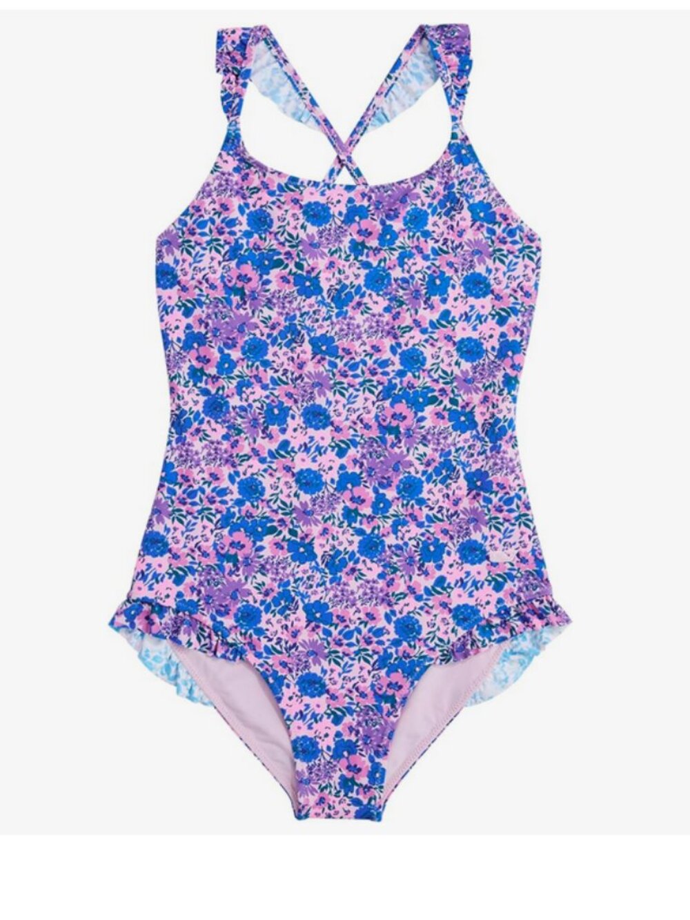 NWT Vineyard Vines Girls Floral Ruffle Swimsuit Size 4T